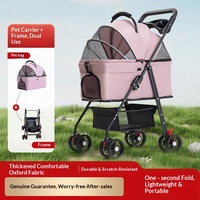 Atmungsaktiver Haustier-Kinderwagen mit Vordereingang Einfache Haustierinteraktion Abnehmbarer Tragekorb Gehwagen