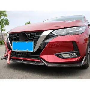 Lèvre de pare-chocs avant Sylphy aspect fibre de carbone, style sport, séparateur de pare-chocs avant, kit carrosserie pour Nissan Sylphy 2016-2019, accessoires auto - Product Image 3