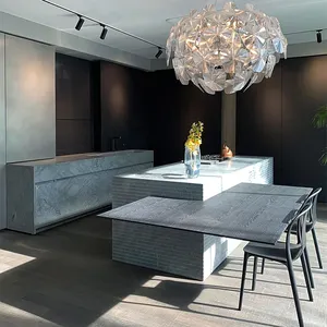 BNITM Luxury Kitchen Cabinet Customized 304 Stainless Steel Kitchen furniture Armazenamento Casa e Cozinha