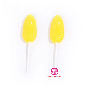 Proveedor al por mayor sabor a fruta maíz sandía naranja forma piruleta caramelo duro colorido dulce bombón - Product Image 5
