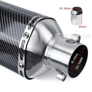 Tubo de Escape para Motocicleta de 38-51 mm, Silenciador de Acero Inoxidable para Motocicleta Todoterreno, para Suzuki GSF600 GS1000, para Yamaha Honda - Product Image 5