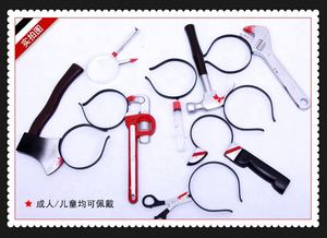 Enfants en plastique décorations de pâques GG Costume <span class=keywords><strong>couteau</strong></span> noir bandeau cheveux accessoires Zombie <span class=keywords><strong>Halloween</strong></span> bandeau pour adultes enfants - Product Image 6