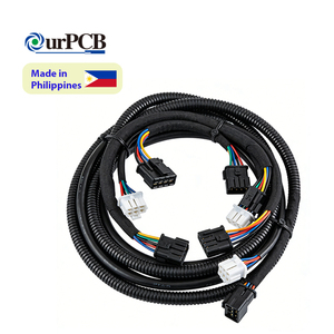 Faisceau de câblage personnalisé avec conduit ondulé et plusieurs connecteurs - Product Image 1