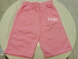 Pantalones cortos para hombre <span class=keywords><strong>de</strong></span> peso pesado para otoño e <span class=keywords><strong>invierno</strong></span>, logotipo bordado personalizado, cordones <span class=keywords><strong>de</strong></span> algodón/poliéster, forro polar/Terry, pantalones cortos para correr - Product Image 3