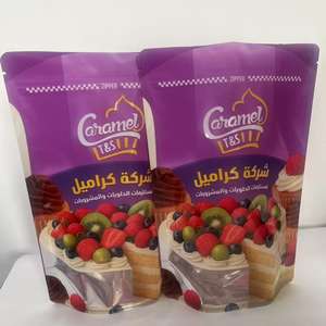 Fournisseur d'usine, matériau en film d'aluminium double couche, sac imprimé, sachet debout avec fermeture éclair et pour mélange à gâteau, pré-mélange en poudre pour la pâtisserie - Product Image 2