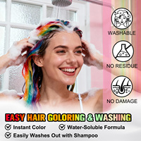 ELAIMEI 120ml Teinture capillaire temporaire naturelle multicolores, non toxique, lavable, imperméable, spray colorant pour racines de cheveux