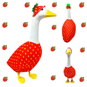 Комплект костюмов для утки-посиделки: Набор для самостоятельной сборки, наряды для утки-посиделки в стиле клубники, новая модель, одежда для белой утки с фруктами - Product Image 2