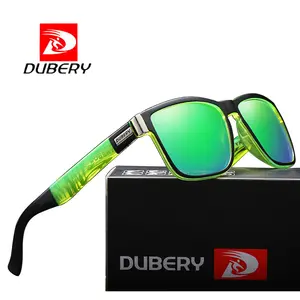 Самые популярные зеркальные солнцезащитные очки DUBERY D518, Мужские поляризационные солнцезащитные очки UV400, итальянский дизайн, солнцезащитные очки