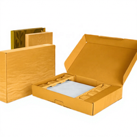 Boîte d'expédition pliable en carton ondulé pour ordinateur portable, avec logo personnalisé imprimé, design simple, vente en gros