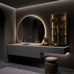 Francese antico Vintage elegante <span class=keywords><strong>bagno</strong></span> contemporaneo vanità specchio Led mobili <span class=keywords><strong>da</strong></span> <span class=keywords><strong>bagno</strong></span> <span class=keywords><strong>con</strong></span> doppio lavello - Product Image 4