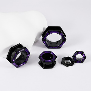 Nouveaux plugs d'oreille <span class=keywords><strong>creux</strong></span> à filetage interne en acier inoxydable, tunnel de dilatation, extenseur, bijoux de piercing corporel tendance, vente chaude - Product Image 3