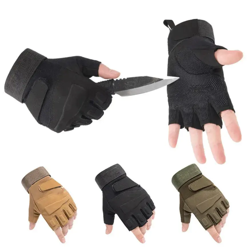 Guantes tácticos para deportes al aire libre, para tiro, caza, escalada, Fitness, medio dedo, Gty, otros