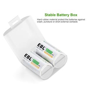 EBL 10000mAh <b>Rechargeable</b> D Cells (4 Count Set) Includes C D <b>9V</b> AA AAA <b>Battery</b> Charger - Product Image 3