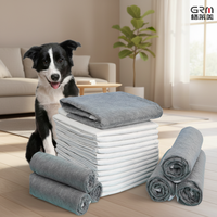 Tapis d'apprentissage imperméables pour chiots au charbon de bambou et au bois bleu, anti-odeurs, avec phéromones, conception 6 couches, taille personnalisée pour chiens et chats