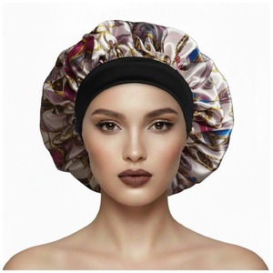<span class=keywords><strong>Bonnet</strong></span> de nuit en satin à large bord pour femme, très extensible, pour soins capillaires, <span class=keywords><strong>bonnet</strong></span> élastique de protection des cheveux - Product Image 4