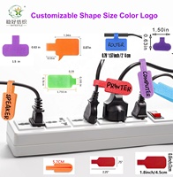 Etiqueta autoadhesiva personalizable resistente al calor para teléfono móvil y cable de ordenador con acabado de color ecológico