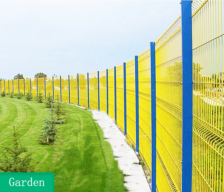 High Quality 50x200mm Screen Pvc Coated Professional V Folds 3d Welded Curved Wire Mesh Metal Panel Garden Fence