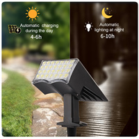 Luz solar de jardín con cambio de color RGB, luz blanca cálida, impermeable, decorativa para exteriores, para patio, camino, en stock en la UE