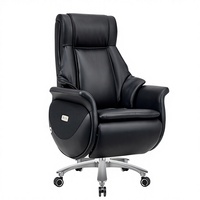 Fauteuil de Direction Électrique de Luxe Personnalisé en Cuir Véritable, Inclinable, Réglable en Hauteur, Confortable pour Longues Séances, Anti-Fatigue, Rotatif