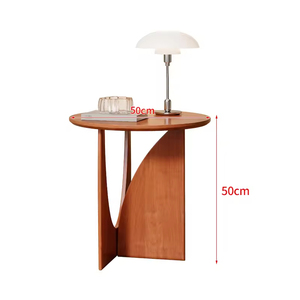Tavolino da Caffè Rotondo in Legno Moderno per Soggiorno, Tavolino Centrale Piccolo <span class=keywords><strong>50X50</strong></span>, Tavolino da Salotto per Casa - Product Image 6
