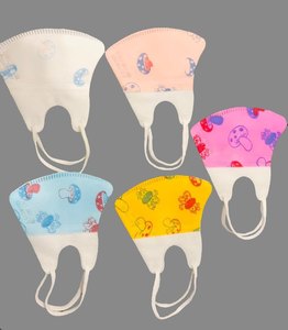 Hubei Haixin Mascarilla médica desechable Diseño de pico de pato 3D en forma de mariposa con lazo colorido para la oreja para niños - Product Image 3