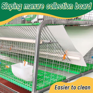 3 katmanlı 18 hücreleri tavşan kafesi hayvan yuva kafes sıcak daldırma galvanizli çift sıra yamuk tavşan kafesi - Product Image 4