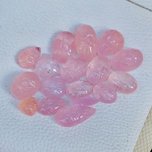 Cabochon en morganite rose naturelle sculptée de forme ovale Article unique en pierre précieuse Lot de 250 cts pour bijoux certifiés IGI - Product Image 3
