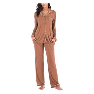 2026 ToCreative Nuova Moda Camicie <span class=keywords><strong>da</strong></span> <span class=keywords><strong>Notte</strong></span> <span class=keywords><strong>da</strong></span> Donna a Maniche Lunghe con <span class=keywords><strong>Bottoni</strong></span>, Morbido Abbigliamento <span class=keywords><strong>da</strong></span> <span class=keywords><strong>Notte</strong></span>, Set Lounge, Pigiami in Bambù - Product Image 6