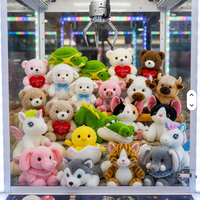 Venta al por mayor de fábrica: Juguetes de peluche de grúa de 20cm y 25cm (EE. UU.), muñecos de peluche baratos de 8 pulgadas para máquina de garras.