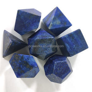 Venta al por mayor de 7 dados poliédricos de lapislázuli inspirados en gemas para juegos de mesa y cartas, dados de juego de 16-24 mm, marca Nian, empaque en bolsa de terciopelo. - Product Image 2