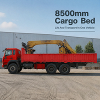 Autocarro Gru Usato da 12 Tonnellate 6x4 con Telaio Pesante, Motore Diesel Euro V da 270 CV e Stabilizzatori Idraulici Originali a Cavità Singola