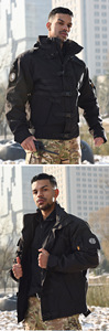 HAN WILD Outdoor Tacticoy Chaqueta de invierno Resiste el frío Camuflaje Cálido Abrigo impermeable Chaqueta táctica para hombres - Product Image 6