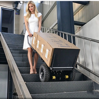 Chariot de manutention pliable JG personnalisable 500 kg pour entrepôt, chariot monte-escalier pour un accès facile aux étages