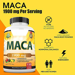 Organisch Supplement Maca Plus Capsules Sterke Man Pillen Maca Wortelcapsules - Product Image 3