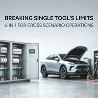 HTi HT-K01 Manomètre électronique multifonction 6-en-1 Outil de service et de diagnostic Solution complète pour l'entretien et la maintenance des systèmes de puissance