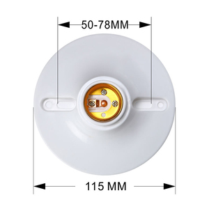Đế Giữ Đèn Trần Bằng Sứ B22 <span class=keywords><strong>E27</strong></span> DLC-004 - Product Image 2