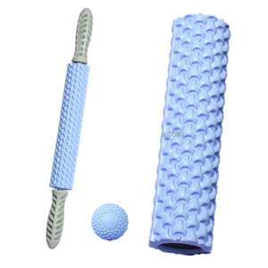 Rouleau en mousse de yoga et bâton de <span class=keywords><strong>massage</strong></span> EVA haute densité 3 en 1 Ensemble d'équipement de fitness portable - Product Image 3
