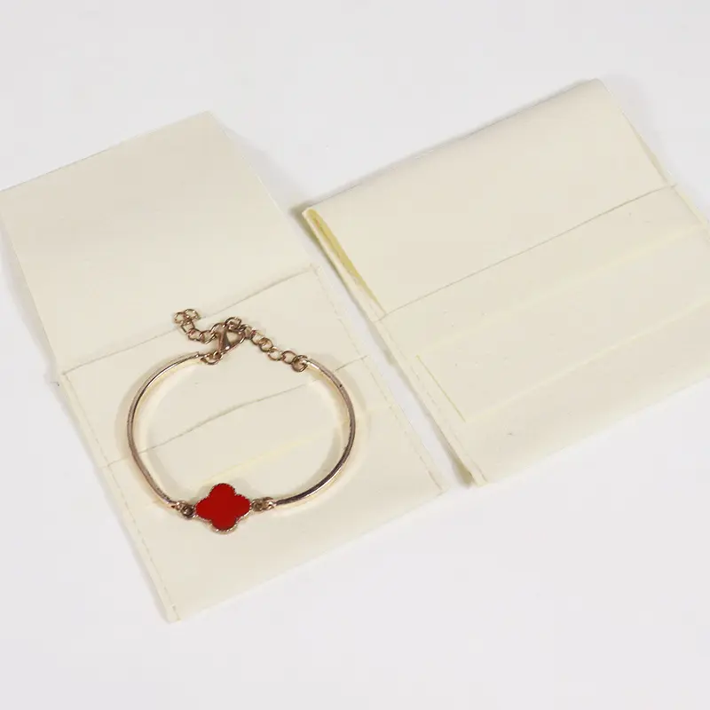 8cm Soft Square Luxury Small Jewelry Gift Bag Necklace Earrings Rings Package Microfiber Jewelry Pouch