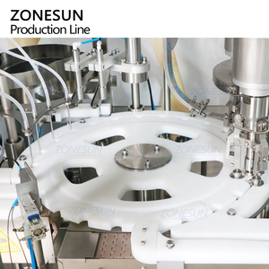 ZONESUN ZS-AFCL9 Volledig Automatische Servo Vloeistof Hoge-Snelheid Vials Vullen, Afdekken en Etiketteren Afvullijn Met Laminar Flow Kap - Product Image 3