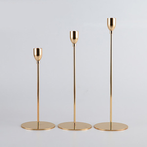 2026 桌面三尺寸金色金属烛台烛架，适合婚礼和晚宴 - Product Image 5