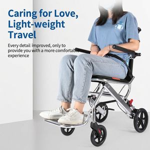 <span class=keywords><strong>Sedia</strong></span> a Rotelle <span class=keywords><strong>Leggera</strong></span> in Alluminio per Tutti i Terreni, Compatta e Pieghevole, <span class=keywords><strong>Portatile</strong></span> per Viaggi - Product Image 3