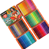 Ensemble de 120 crayons de couleur KALOUR dans une boîte en métal avec 120 crayons de couleur de qualité supérieure et mine souple pour le dessin, le croquis et la coloration
