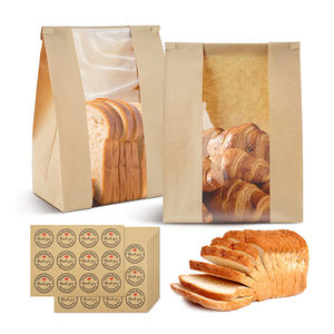 Kraft sulfurisé personnalisé de qualité alimentaire Croissant Sandwich Pâtisseries Burger Boulangerie Sacs d'emballage pour Cookie Pain Sac en papier - Product Image 1