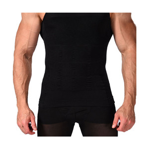 Mens Slimming Body Shaper Seamless Compression Shirt Tummy Control <strong>Slimmer</strong> Shapewear Gynecomastia Undershirt - Product Image 5