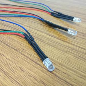 24V pré-câblé RGB LED support 5mm rouge/vert/bleu diodes émettrices eau claire décoration éclairage avec câble 4 broches pour voiture de bricolage - Product Image 6