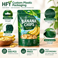 Sachet d'emballage alimentaire personnalisé imprimé pour chips de banane, chips de pommes de terre, snacks, biscuits et noix