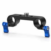 Support de lentille usiné sur mesure par CNC pour systèmes à double tige de 15 mm – Versions centrales et offset cinéma