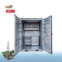 Conteneur d'atelier maritime miniature de 5 pieds, galvanisé à chaud, conforme aux normes DNV 2.7-1 et ISO 18055, avec étagères personnalisées