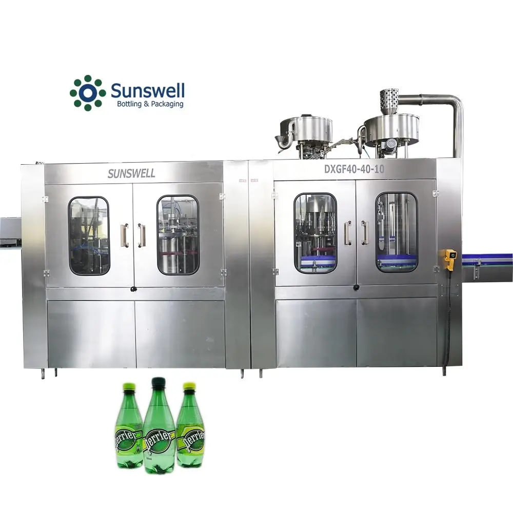 Compleet 3 In 1 Monoblock Automatische Vulmachine Voor Koolzuurhoudende Frisdrank Soda Water Csd Sap Bottelen Lijn