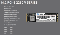 SSD Super Rapide Vitesse Nvme M.2 Ssd 2280 128g 256g 512g 1tb Disque Solide